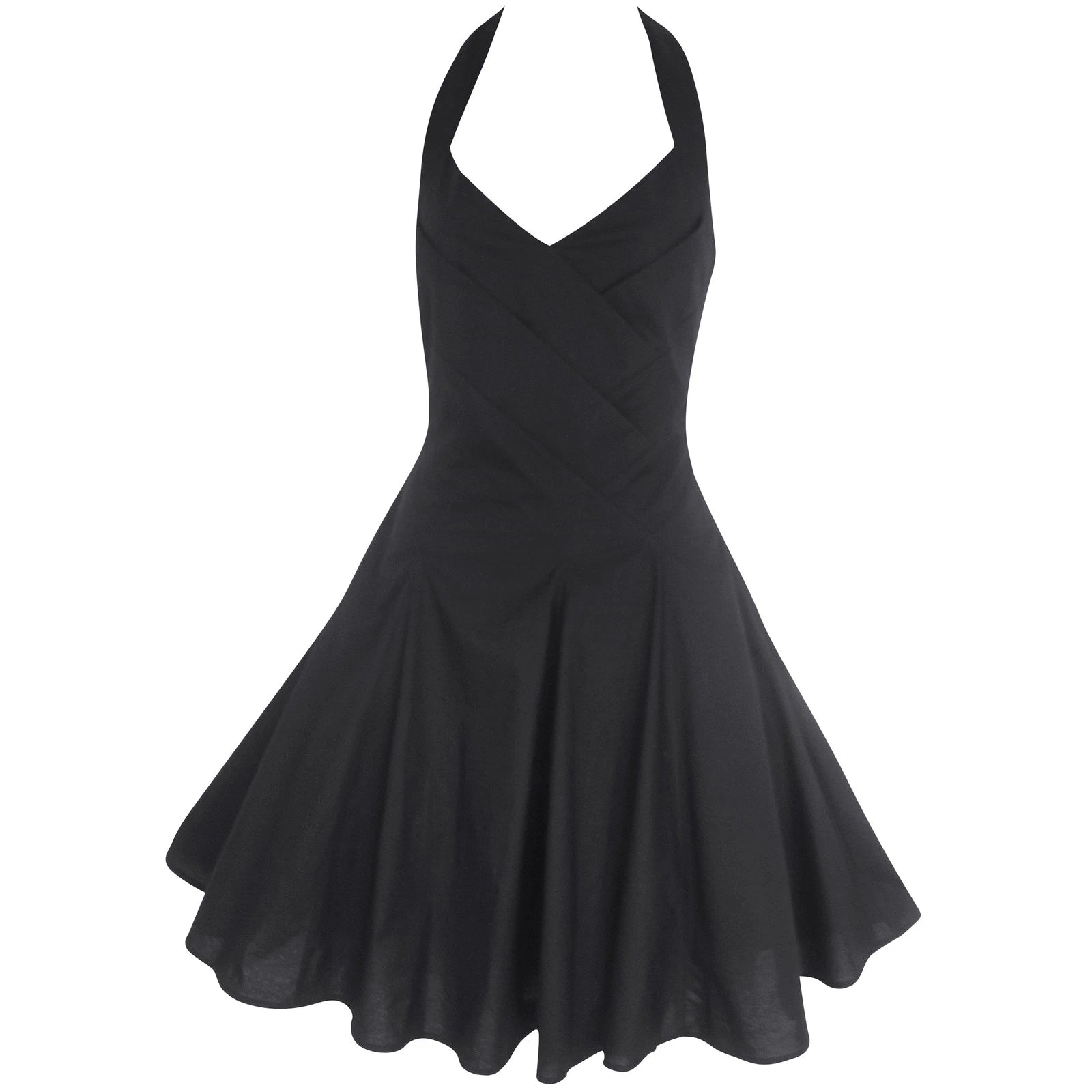 VINTAGE 1950'S HALTERNECK ROCKABILLY STYLE SWING EVENING PARTY DRESS